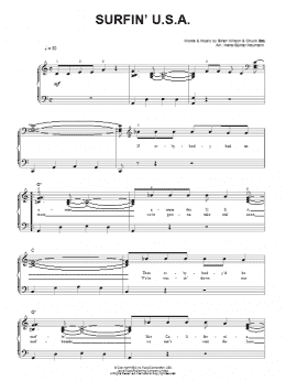 page one of Surfin' U.S.A. (Easy Piano)