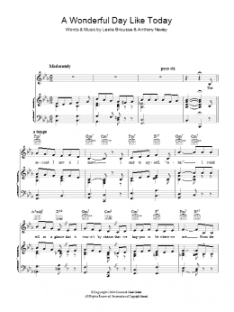 page one of A Wonderful Day Like Today (Piano, Vocal & Guitar Chords)