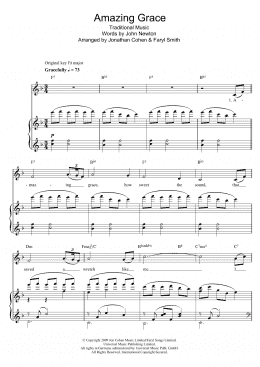 page one of Amazing Grace (Piano & Vocal)