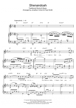 page one of Shenandoah (Piano & Vocal)