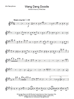 page one of Wang Dang Doodle (Lead Sheet / Fake Book)