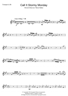 page one of Call It Stormy Monday (But Tuesday Is Just As Bad) (Trumpet Solo)