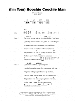 page one of (I'm Your) Hoochie Coochie Man (Guitar Chords/Lyrics)