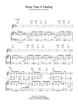 page one of More Than A Feeling (Piano, Vocal & Guitar Chords)