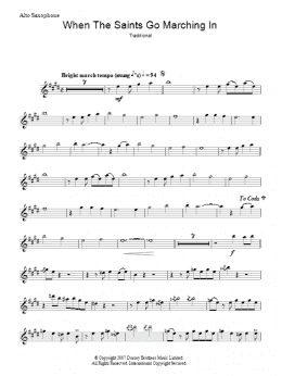 page one of When The Saints Go Marching In (Lead Sheet / Fake Book)