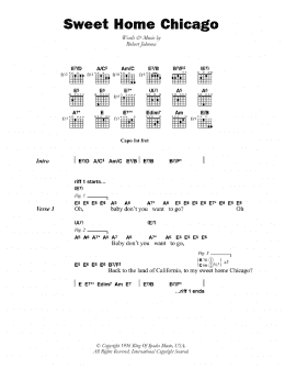 page one of Sweet Home Chicago (Guitar Chords/Lyrics)