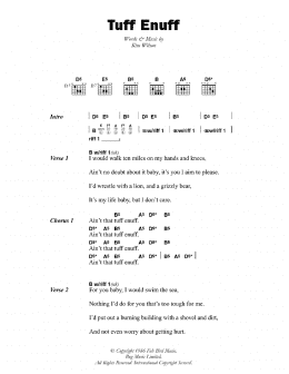 page one of Tuff Enuff (Guitar Chords/Lyrics)