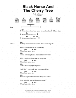 page one of Black Horse And The Cherry Tree (Guitar Chords/Lyrics)