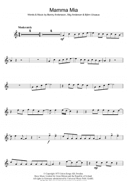 page one of Mamma Mia (Flute Solo)