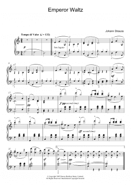 page one of Emperor Waltz (Piano Solo)