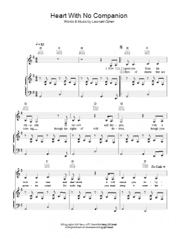 page one of Heart With No Companion (Piano, Vocal & Guitar Chords)