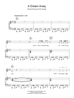 page one of A Dream Away (Piano, Vocal & Guitar Chords)