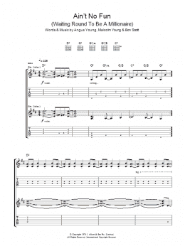 page one of Ain't No Fun (Waiting Around To Be A Millionaire) (Guitar Tab)