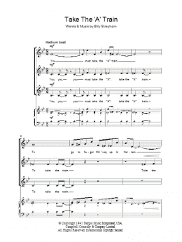 page one of Take The 'A' Train (SSA Choir)