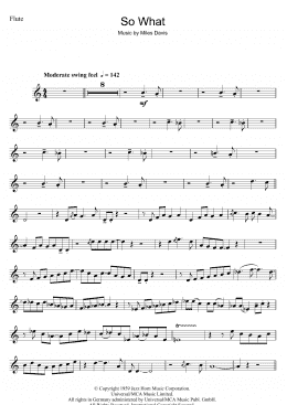 page one of So What (Flute Solo)