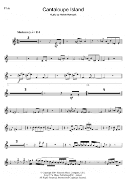 page one of Cantaloupe Island (Flute Solo)