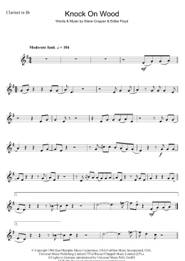 page one of Knock On Wood (Clarinet Solo)