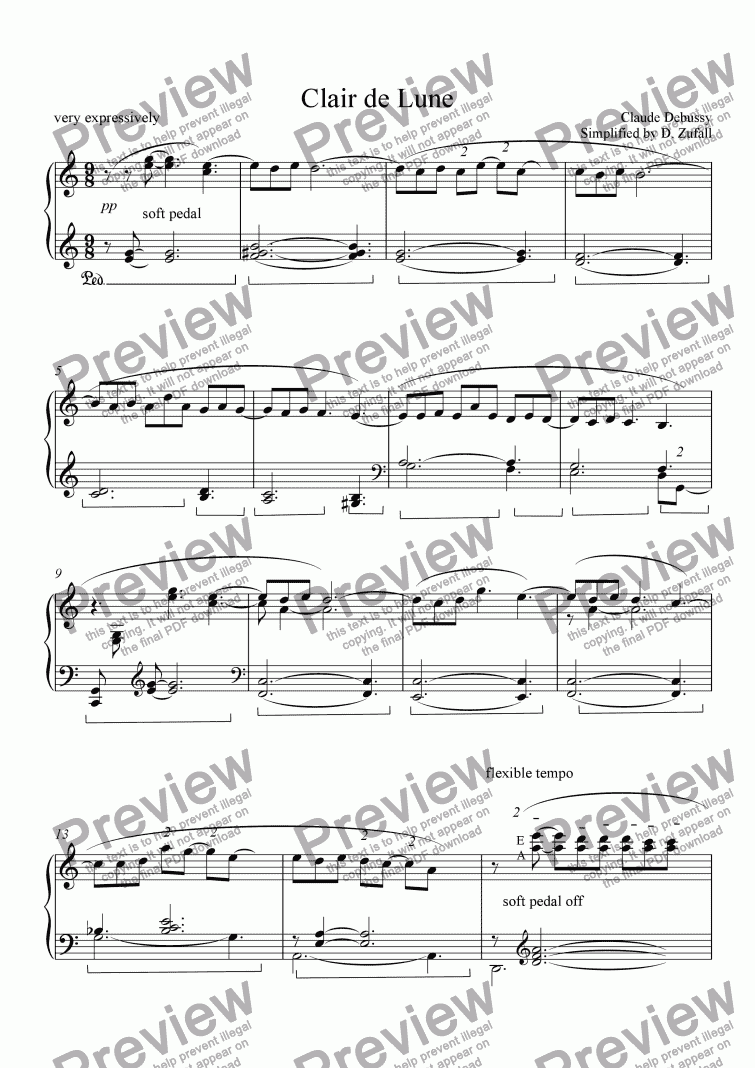 Clair De Lune Download Sheet Music Pdf File