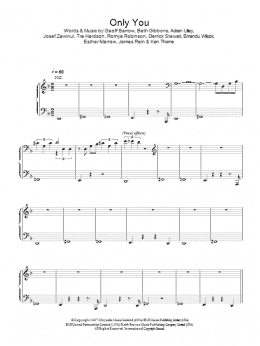 page one of Only You (Piano, Vocal & Guitar Chords)