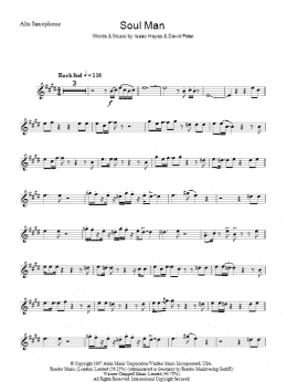 page one of Soul Man (Lead Sheet / Fake Book)