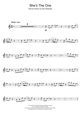 page one of She's The One (Trumpet Solo)
