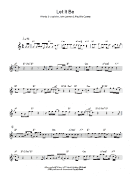 page one of Let It Be (Lead Sheet / Fake Book)