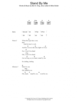 page one of Stand By Me (Guitar Chords/Lyrics)