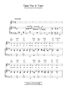 page one of Take The 'A' Train (Piano, Vocal & Guitar Chords (Right-Hand Melody))