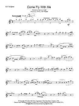 page one of Come Fly With Me (Lead Sheet / Fake Book)