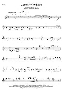 page one of Come Fly With Me (Violin Solo)