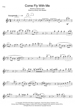 page one of Come Fly With Me (Flute Solo)