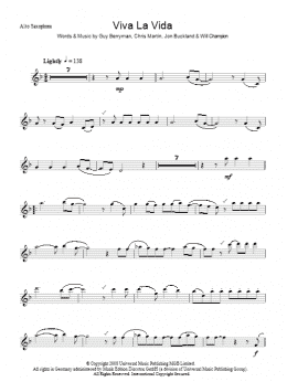 page one of Viva La Vida (Lead Sheet / Fake Book)