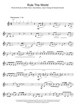 page one of Rule The World (from Stardust) (Clarinet Solo)