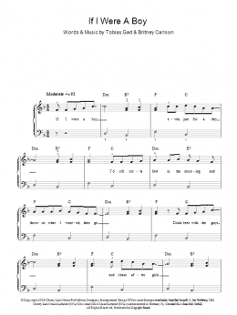 page one of If I Were A Boy (Easy Piano)