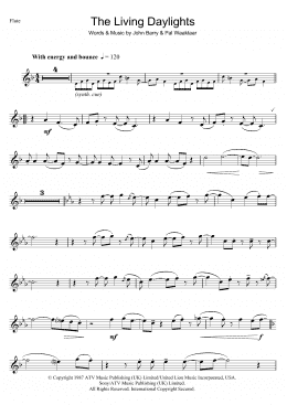 page one of The Living Daylights (Flute Solo)