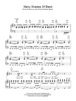 page one of Many Shades Of Black (Piano, Vocal & Guitar Chords)