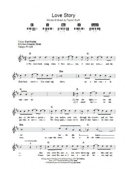 page one of Love Story (Lead Sheet / Fake Book)