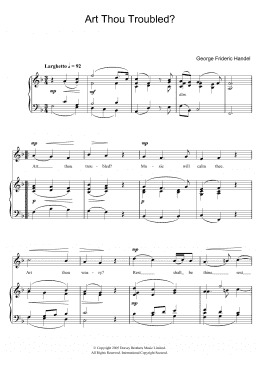 page one of Art Thou Troubled? (from Rodelinda) (Piano & Vocal)