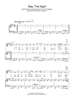 page one of Stay The Night (Piano, Vocal & Guitar Chords)