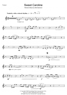 page one of Sweet Caroline (Trumpet Solo)