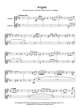 page one of Angels (Lead Sheet / Fake Book)