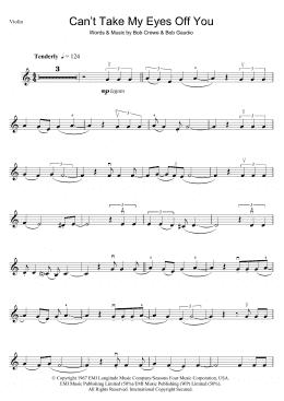 page one of Can't Take My Eyes Off Of You (Violin Solo)