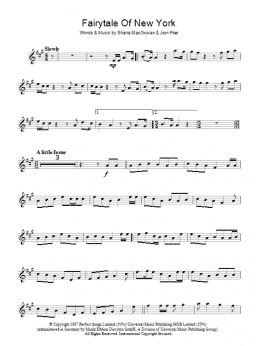 page one of Fairytale Of New York (Lead Sheet / Fake Book)