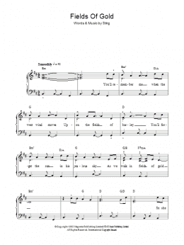 page one of Fields Of Gold (Easy Piano)