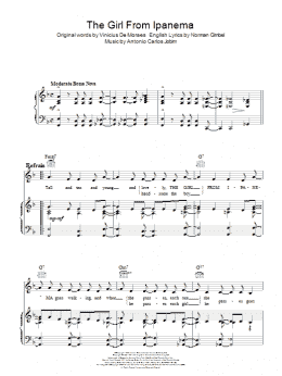 page one of The Girl From Ipanema (feat. Astrud Gilberto) (Piano, Vocal & Guitar Chords (Right-Hand Melody))