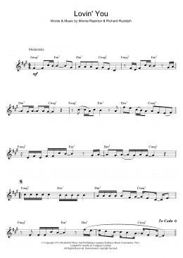 page one of Lovin' You (Alto Sax Solo)