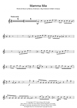 page one of Mamma Mia (Violin Solo)