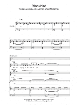 page one of Blackbird (SATB Choir)