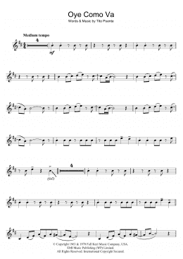 page one of Oye Como Va (Trumpet Solo)