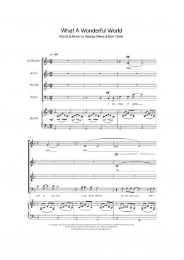 page one of What A Wonderful World (SATB Choir)